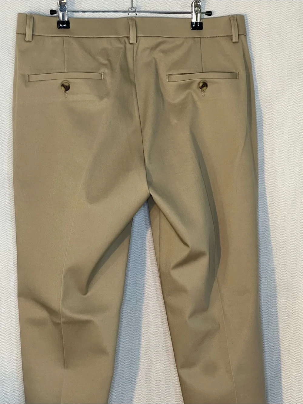 Haggar Premium Iron Free Khaki Slim Straight Fit Flat Front Pockets 32X29 👍